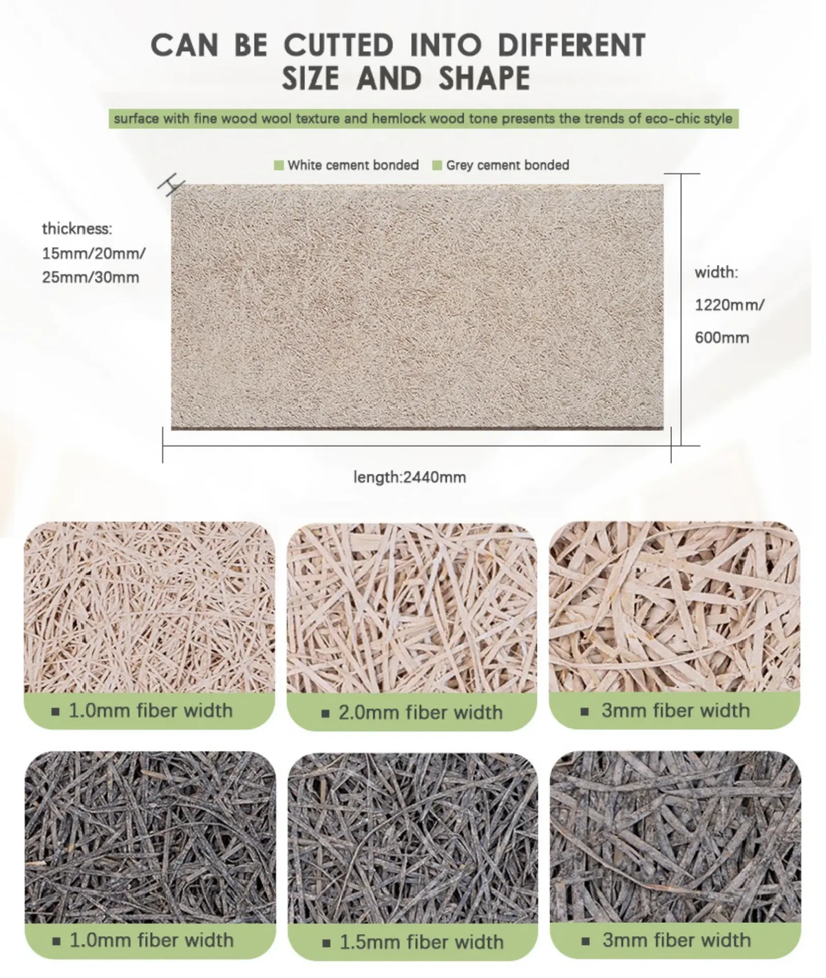 Wood wool Soundproof Panel Wood wool Soundproof Panel